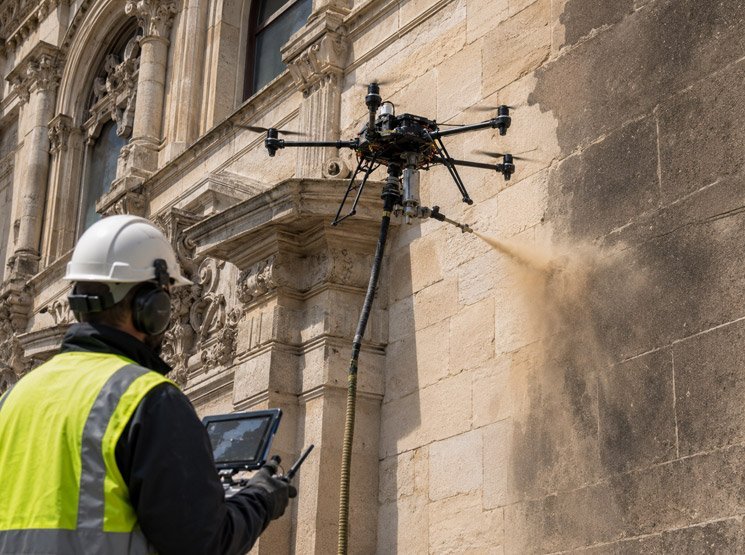 Mantenimiento de molinos eólicos con drones en parques eólicos en España Informes técnicos con imágenes de dron en España